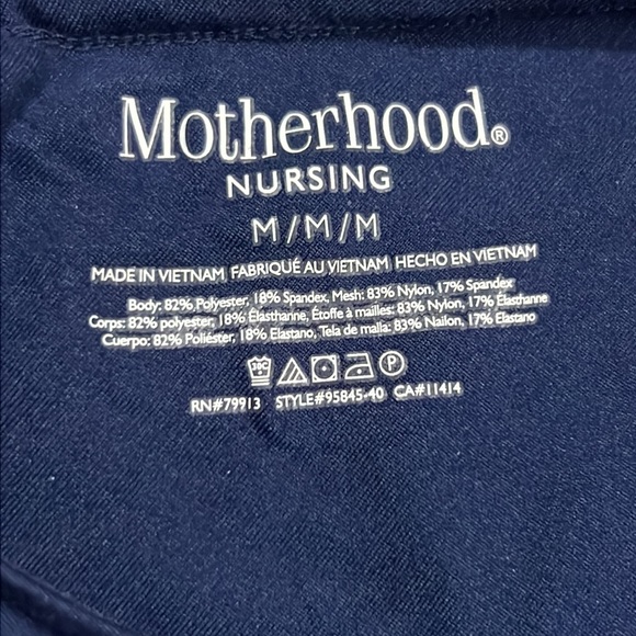 Motherhood Maternity Size Medium Navy Blue Halter Nursing Sleeveless Top - Picture 3 of 4